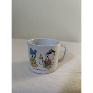 VTG Disney Mug Baby Mickey Minnie Donald Daisy 1984 Selandia Designs Plastic Cup